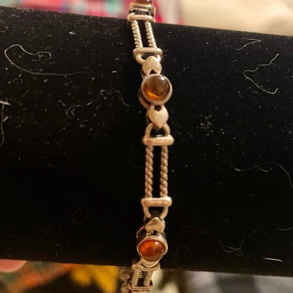 Silpada Sterling Silver Amber Bead Bracelet - Picture 3 of 3